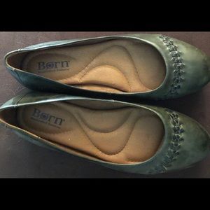 Born Green Braided Flats